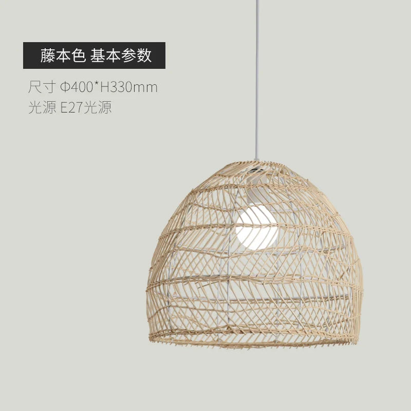 suspension en rotin naturel pour décoration intérieure élégante