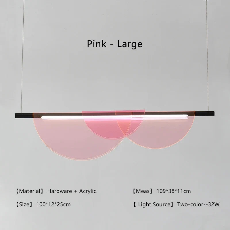 lustre led moderne demi-cercle minimaliste luminaire suspendu