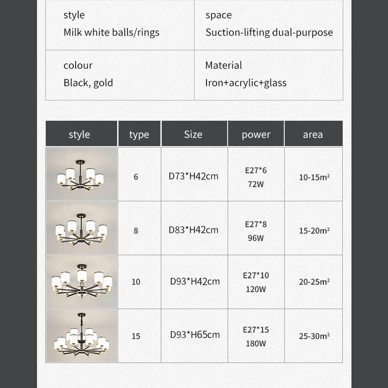 lustre nordique 15 têtes design moderne luxe pour intérieur lumineux