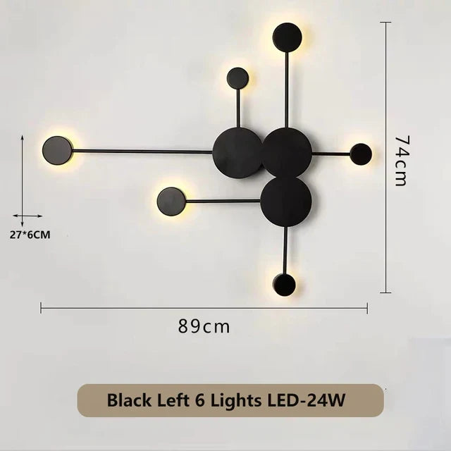 Modern Nordic Black Wall Lamp  AC110V AC220V Bedroom Bedside Wall Sconce Light Art Decoration Fixtures Living Room Wall Lights