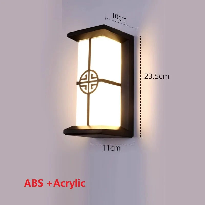 applique murale extérieure étanche abs pour éclairage de jardin