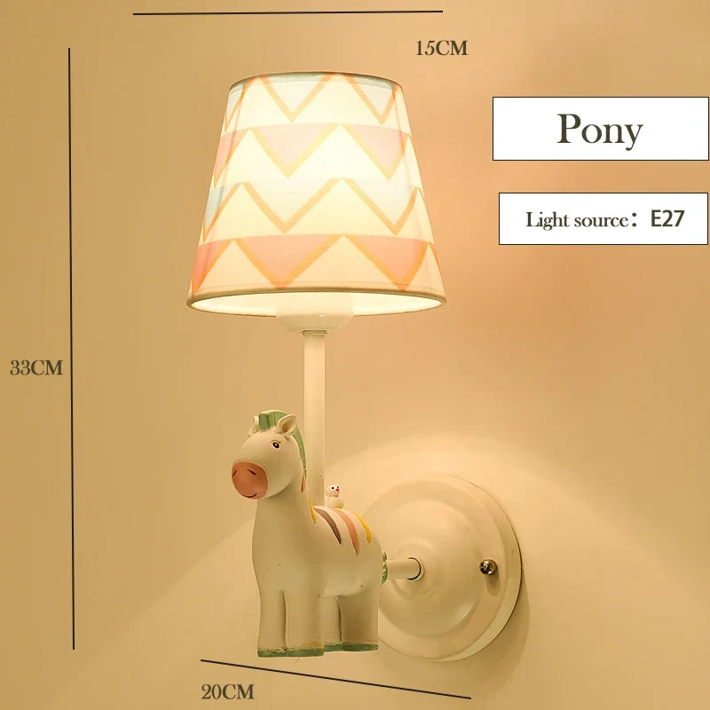 applique murale ours licorne pégase pour chambre enfant