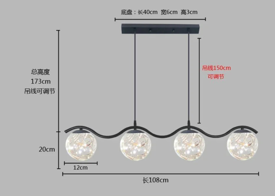 lustre moderne avec abat-jour en verre pour décoration maison