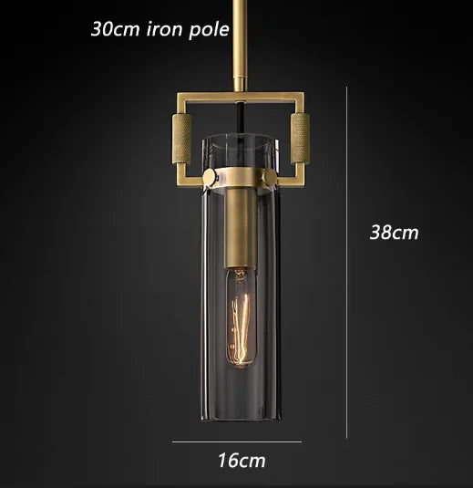 suspension industrielle en verre pour décoration intérieure