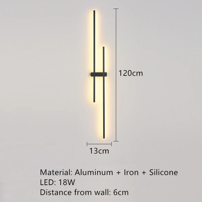 applique murale led minimaliste art déco appliques aluminium