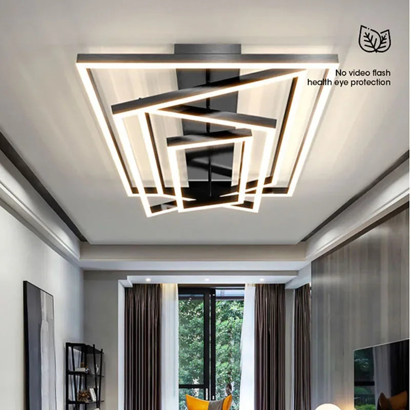 lustre style industriel à leds pour décoration intérieure moderne