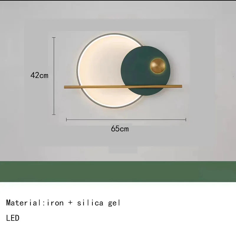 applique murale led minimaliste avec anneau pour restaurant