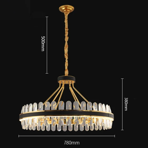 suspension en cristal et cuir pour éclairage moderne créatif de la maison