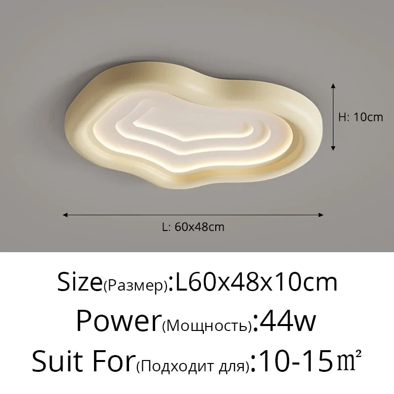plafonnier moderne en résine style nuage protection yeux