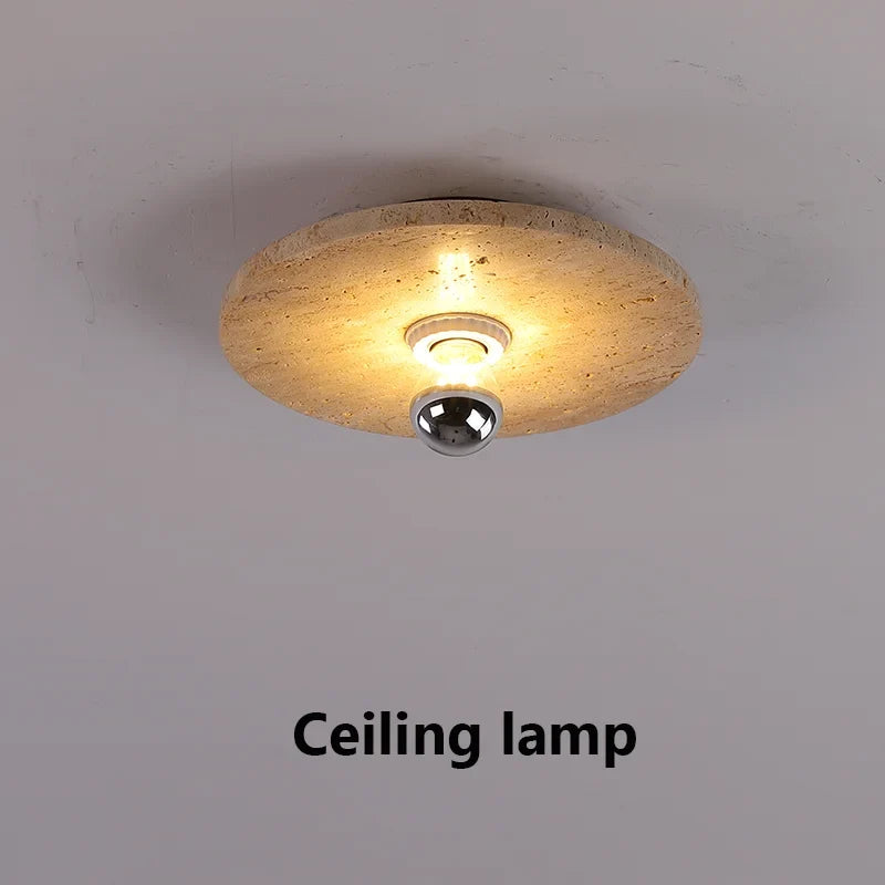 applique murale rétro en pierre naturelle avec éclairage led