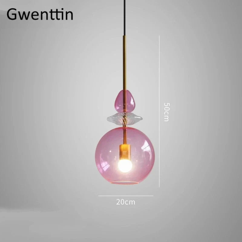 suspension en verre moderne pour décoration intérieure et luminaires