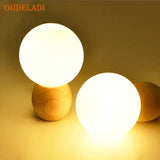 Lampe de table en bois pour chambre à coucher