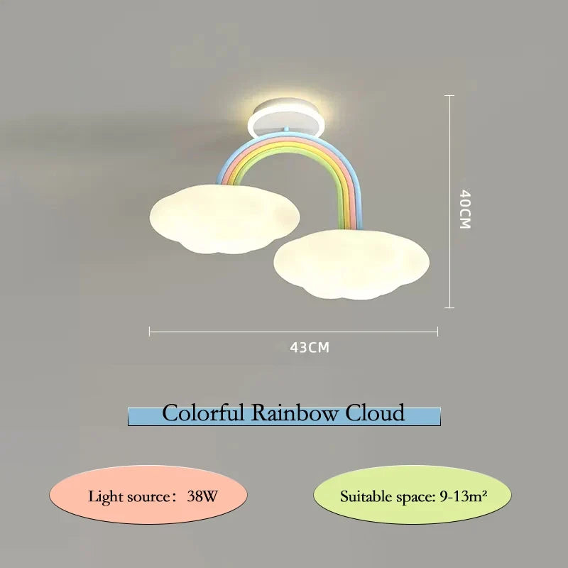 lustre mignon pour chambre d'enfants en style princesse et nuage