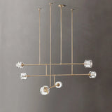 lustre en cristal de style américain en cuivre moderne