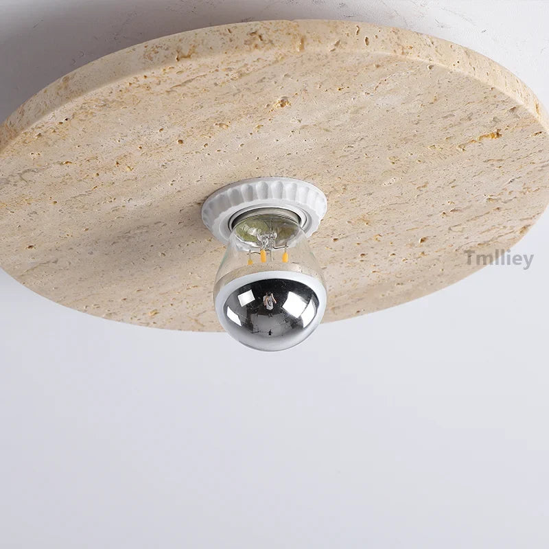 applique murale rétro en pierre naturelle design scandinave à led