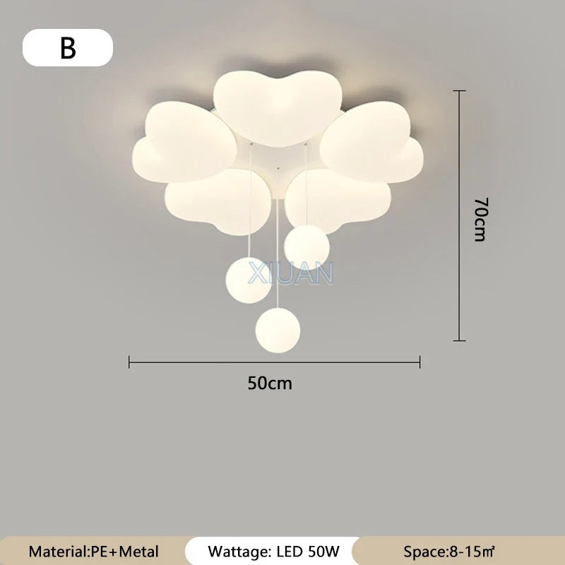 lustre moderne coeur d'amour pour enfants romantique