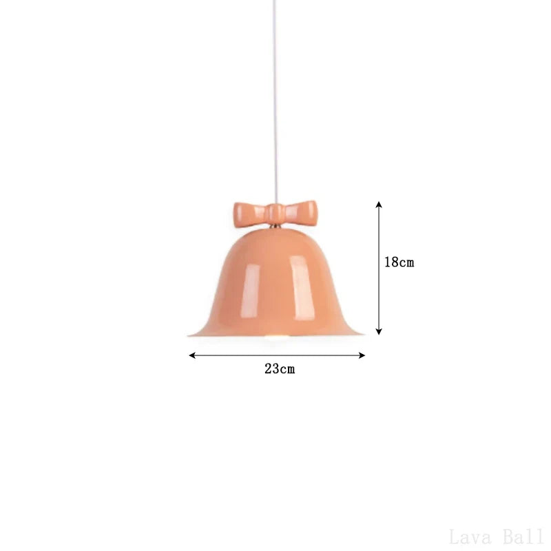 suspension modernes en forme de cloche avec nœud décoratif