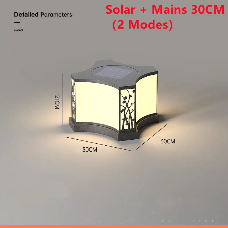 lampe solaire extérieure led en acier inoxydable pour jardin et clôture