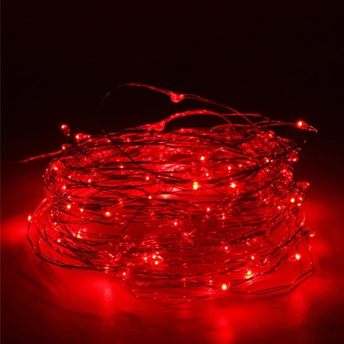 guirlande lumineuse led en fil de cuivre pour fêtes et Noël