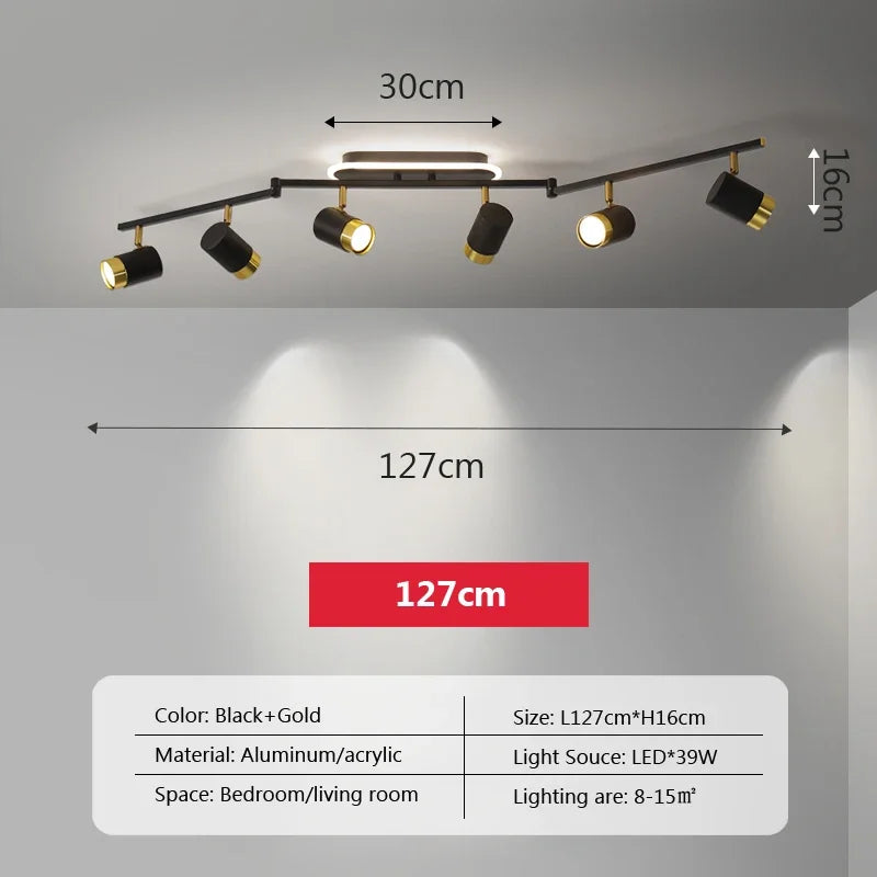 plafonnier led moderne à bande lumineuse décorative pour intérieur