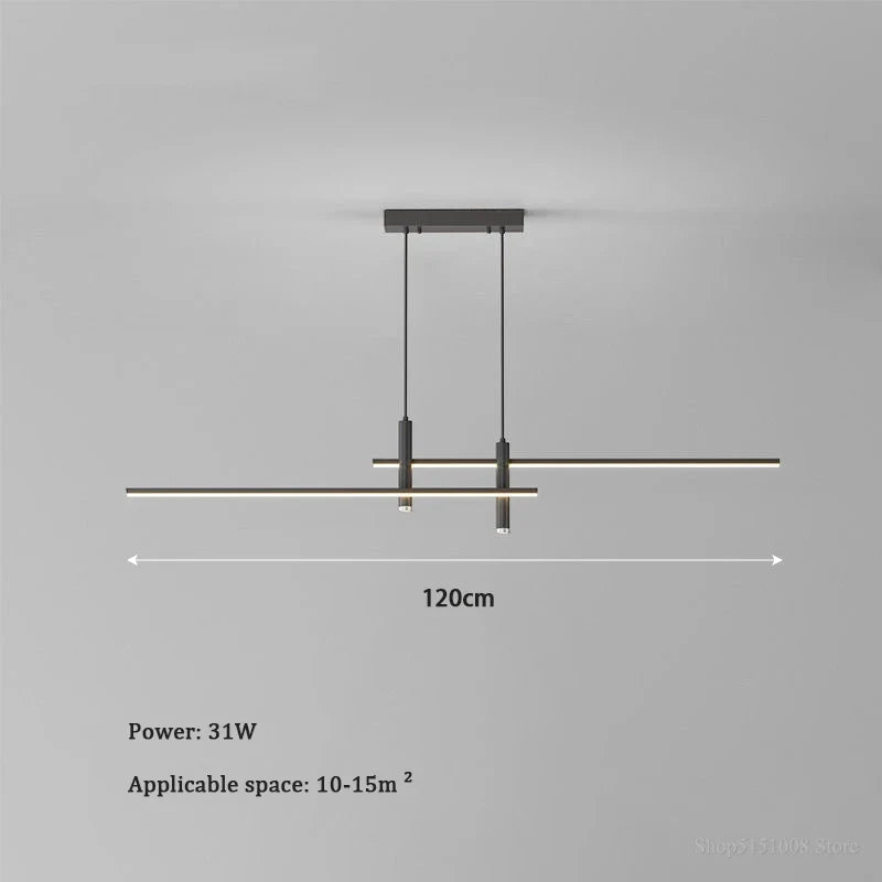 suspension led moderne minimaliste en métal