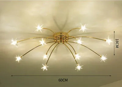 lustre moderne ciel étoile design intérieur lumineux décoratif