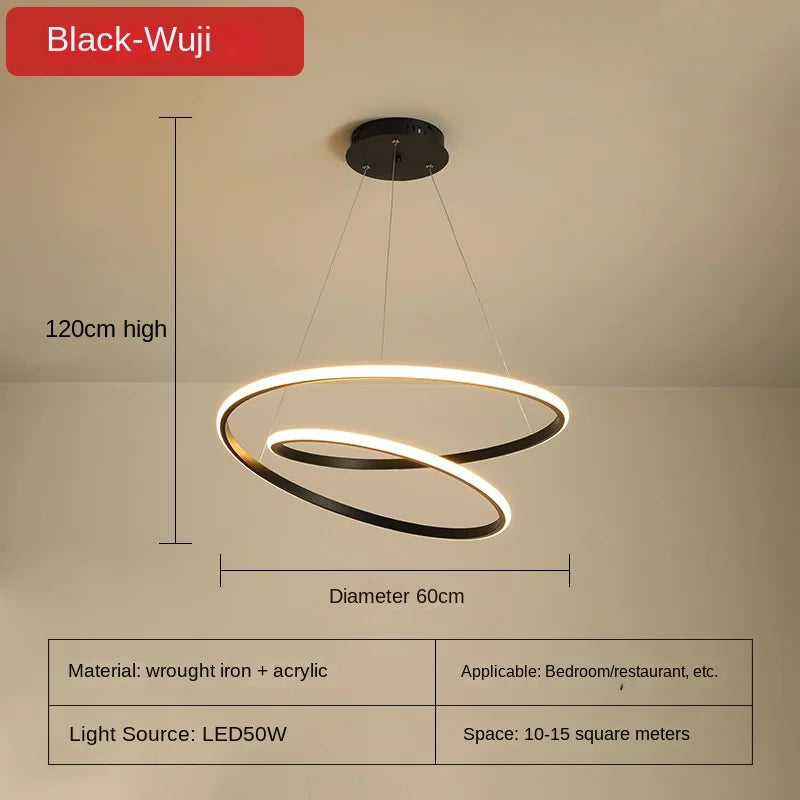 lustre circulaire minimaliste pour éclairage moderne intérieur