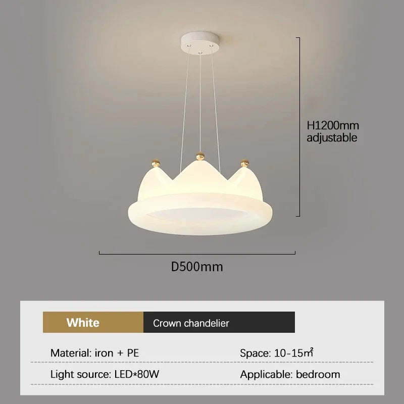 plafonnier créatif couronne led protection des yeux romantique pour enfants