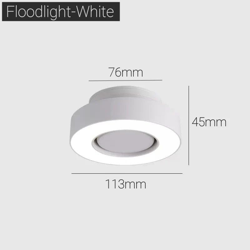 Plafonnier spot anneau led anti-éblouissement monté sur surface pliable
