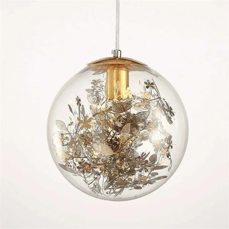 suspension nordique en verre pour décoration lumineuse