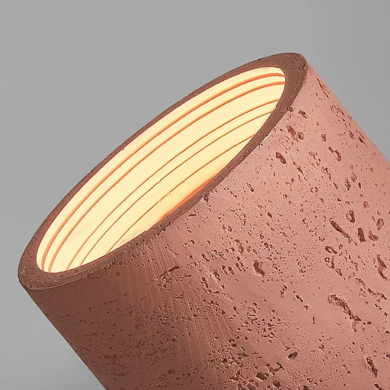 Wabi Sabi – spot lumineux Led en ciment rouge