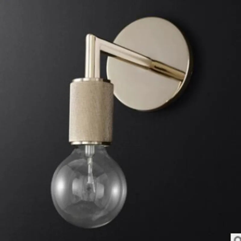 applique murale à led avec abat-jour en verre et métal