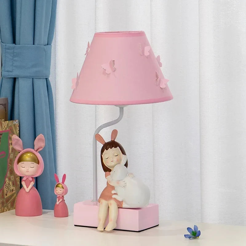 lampe à poser papillon lapin décoration moderne pour chambre