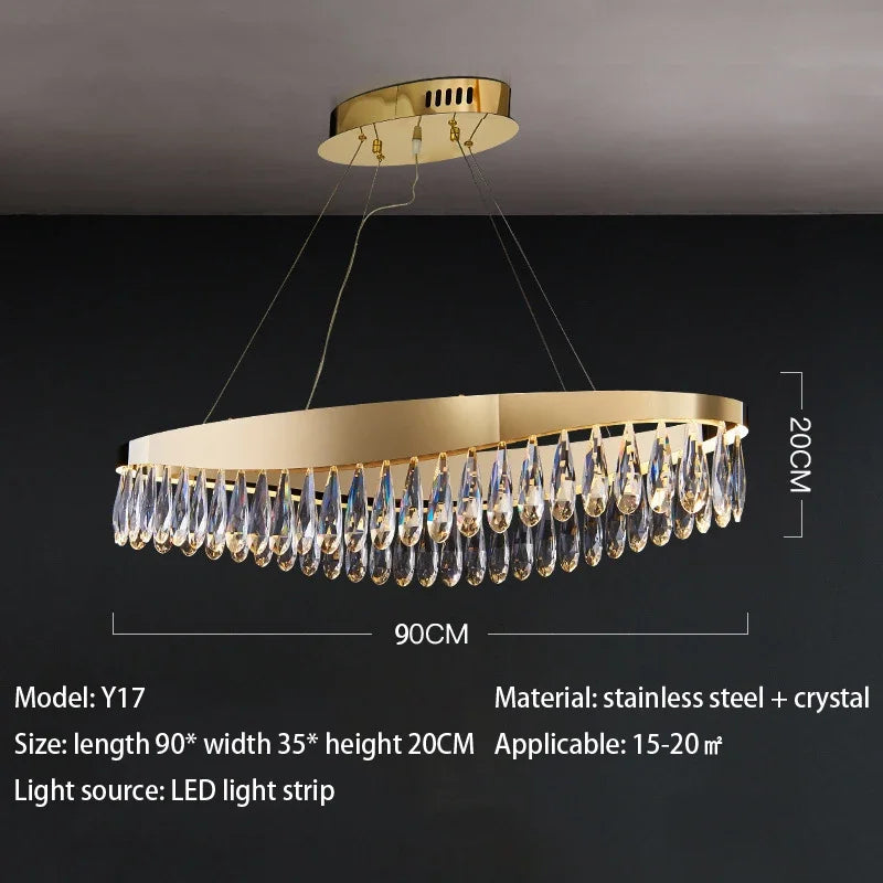 lustre en cristal de luxe pour éclairage décoratif intérieur