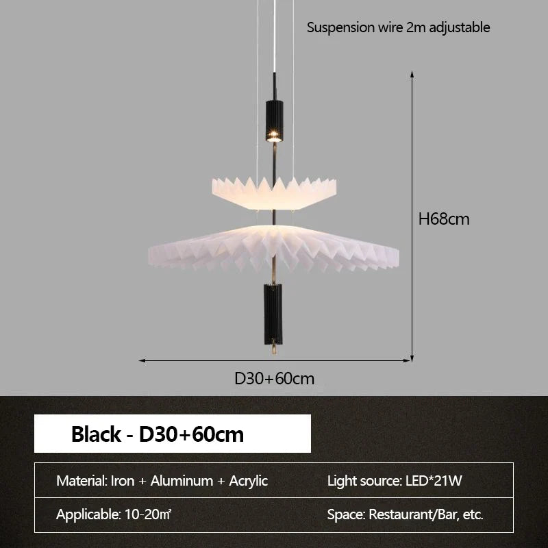 lustre minimaliste led art créatif pour intérieur moderne