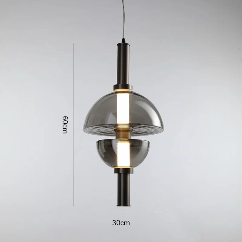 lustre en verre design nordique pour espace moderne