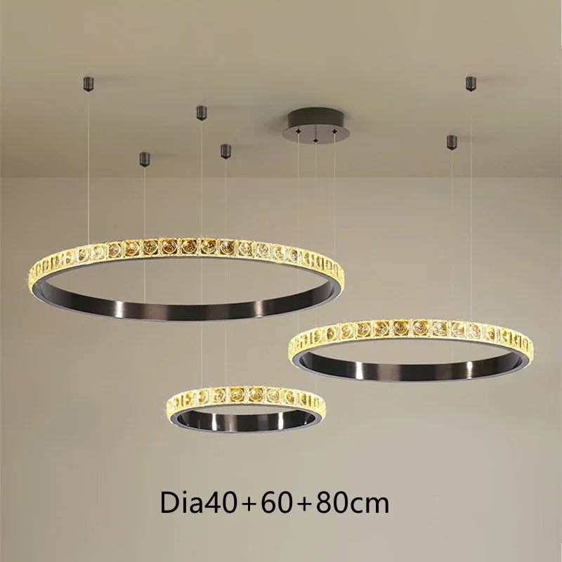 lustre de luxe en cristal pour hôtel et villa
