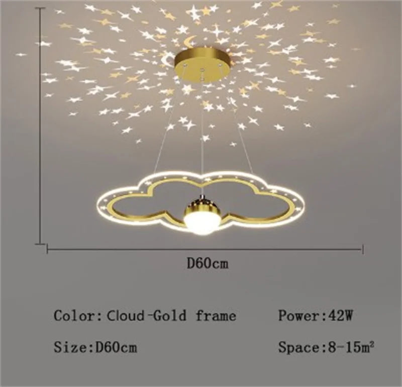 lustre moderne en forme d'étoile pour chambre d'enfant décorative