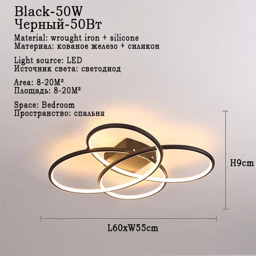 plafonnier led intelligent design moderne en forme de fleur