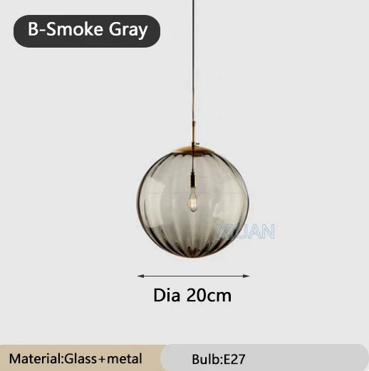 lustre en verre coloré lumineux pour restaurant