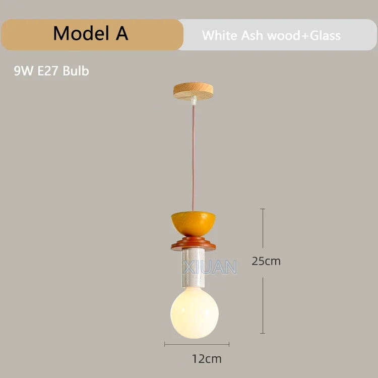 lustre en bois moderne avec led pour maison