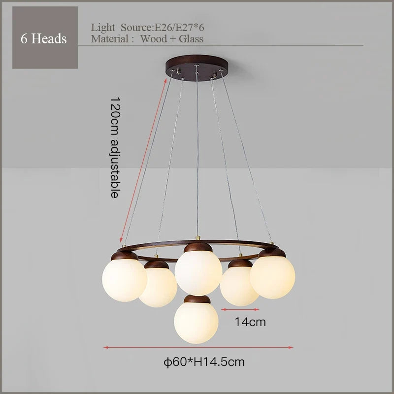 suspension en bois et verre design moderne pour intérieur 2024