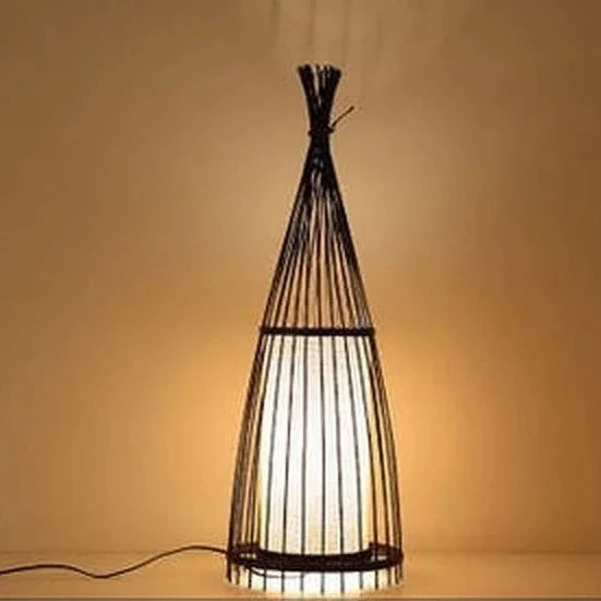Lampadaire en bambou de style chinois