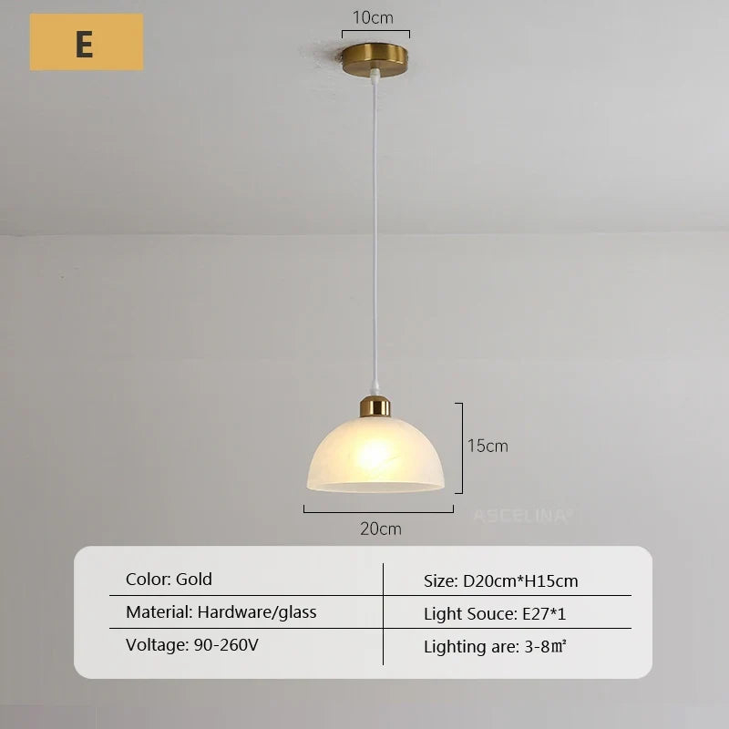 suspension en verre nordique pour décoration intérieure moderne