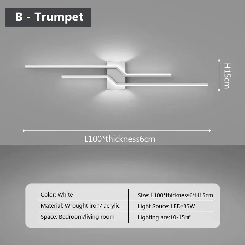 Applique murale LED modernes noir blanc maison intérieur éclairage applique murale