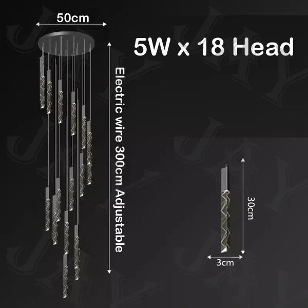 lustre en cristal de luxe à led pour un éclairage élégant