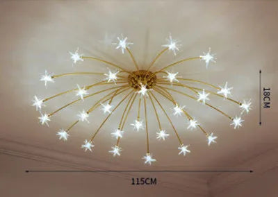 lustre moderne ciel étoile design intérieur lumineux décoratif