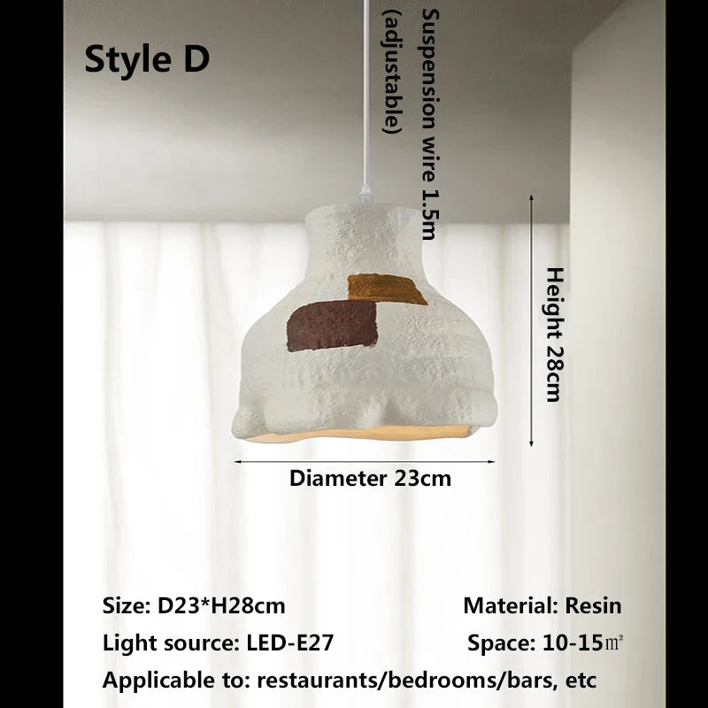 lustre nordique wabi sabi design moderne éclairage décoratif pour café