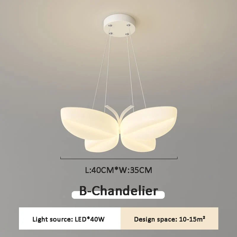 plafonnier créatif papillon pour chambre de petite fille