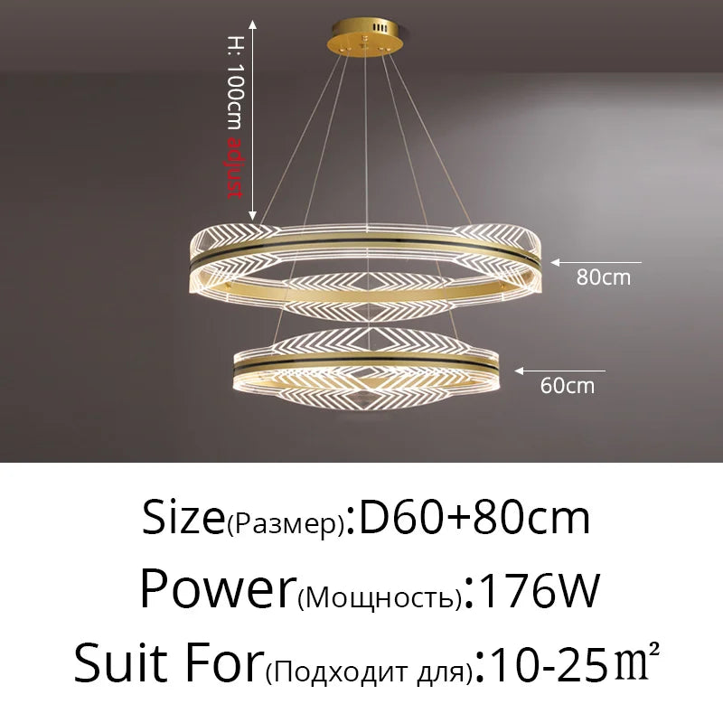 lustre moderne suspendu en or design nordique éclairage intérieur